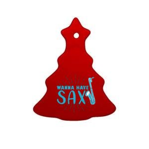 Saxophone Jazz Musician Funny Gift Sax Saxophonist Gift Ceramic Tree Ornament