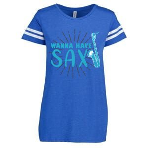 Saxophone Jazz Musician Funny Gift Sax Saxophonist Gift Enza Ladies Jersey Football T-Shirt