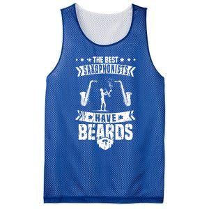 Saxophone Jazz Musician Beard Gift Sax Saxophonist Great Gift Mesh Reversible Basketball Jersey Tank