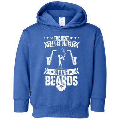 Saxophone Jazz Musician Beard Gift Sax Saxophonist Great Gift Toddler Hoodie