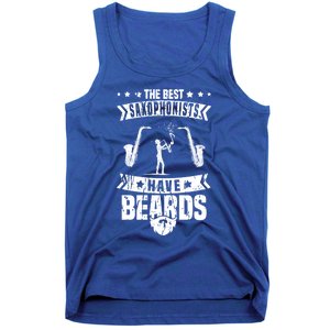 Saxophone Jazz Musician Beard Gift Sax Saxophonist Great Gift Tank Top