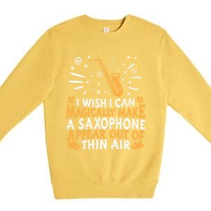 Saxophone Jazz Musician Player Gift Magical Sax Saxophonist Meaningful Gift Premium Crewneck Sweatshirt