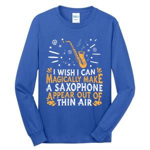 Saxophone Jazz Musician Player Gift Magical Sax Saxophonist Meaningful Gift Tall Long Sleeve T-Shirt