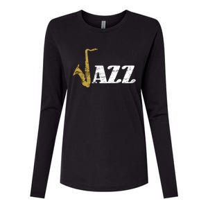 Saxophone Jazz Musician Dad Gift Fathers Day Sax Cool Gift Womens Cotton Relaxed Long Sleeve T-Shirt