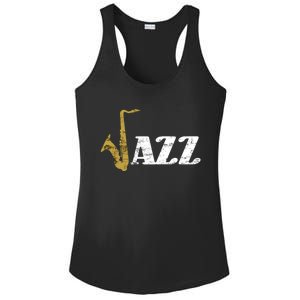 Saxophone Jazz Musician Dad Gift Fathers Day Sax Cool Gift Ladies PosiCharge Competitor Racerback Tank