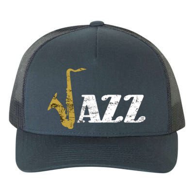 Saxophone Jazz Musician Dad Gift Fathers Day Sax Cool Gift Yupoong Adult 5-Panel Trucker Hat