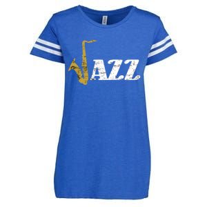 Saxophone Jazz Musician Dad Gift Fathers Day Sax Cool Gift Enza Ladies Jersey Football T-Shirt