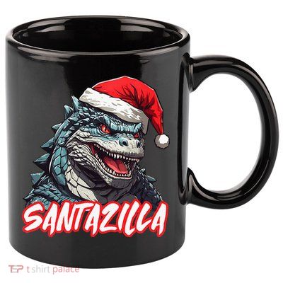 Santazilla Japanese Monster Kaiju Christmas 11oz C Handle Ceramic Mug
