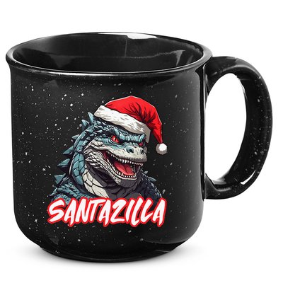 Santazilla Japanese Monster Kaiju Christmas 15oz Campfire Ceramic Mug