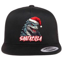 Santazilla Japanese Monster Kaiju Christmas Flatbill Hat