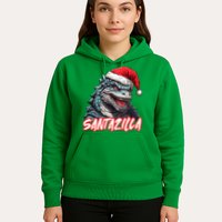 Santazilla Japanese Monster Kaiju Christmas Hoodie