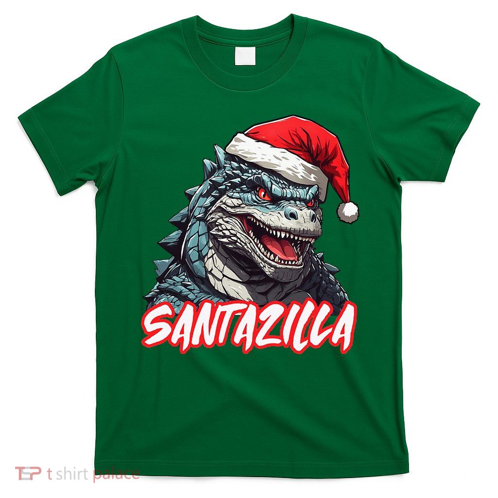 Santazilla Japanese Monster Kaiju Christmas T-Shirt
