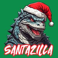 Santazilla Japanese Monster Kaiju Christmas Toddler Hoodie