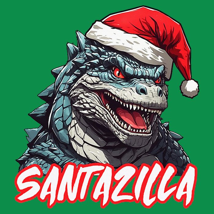 Santazilla Japanese Monster Kaiju Christmas Toddler Hoodie