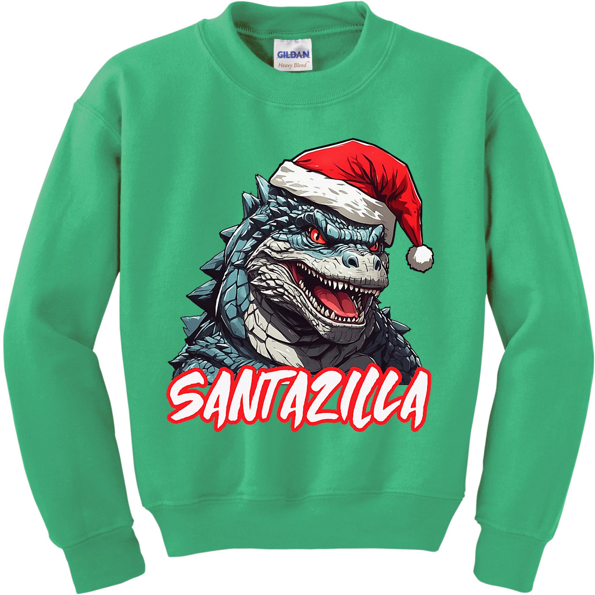 Santazilla Japanese Monster Kaiju Christmas Kids Sweatshirt