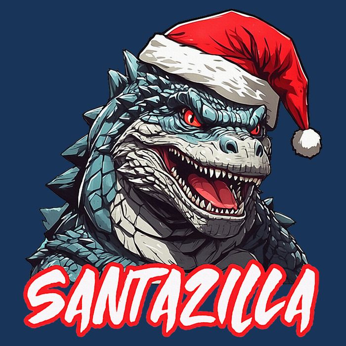 Santazilla Japanese Monster Kaiju Christmas Infant Baby Jersey Bodysuit