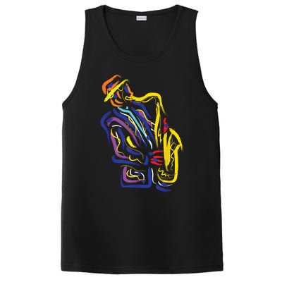 Saxophonist Jazz Musician Gift Idea Saxophone PosiCharge Competitor Tank