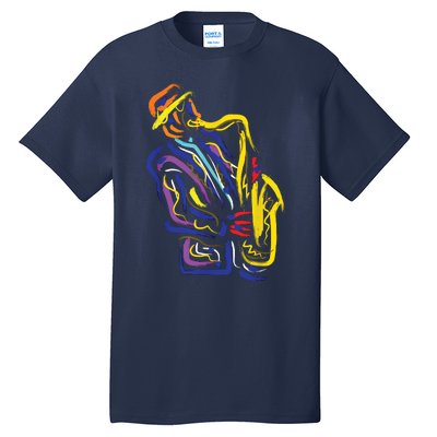 Saxophonist Jazz Musician Gift Idea Saxophone Tall T-Shirt