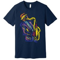 Saxophonist Jazz Musician Gift Idea Saxophone Premium T-Shirt