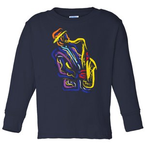 Saxophonist Jazz Musician Gift Idea Saxophone Toddler Long Sleeve Shirt