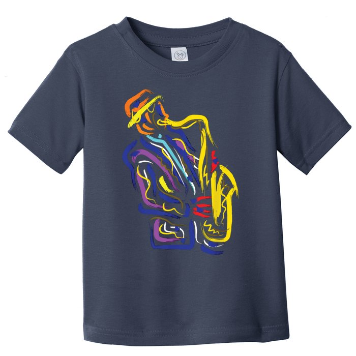 Saxophonist Jazz Musician Gift Idea Saxophone Toddler T-Shirt