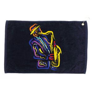 Saxophonist Jazz Musician Gift Idea Saxophone Grommeted Golf Towel