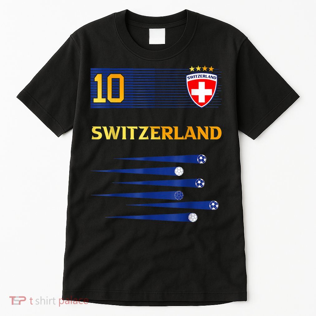 Switzerland Jersey Number ten Swiss Futebol Soccer Tall T-Shirt