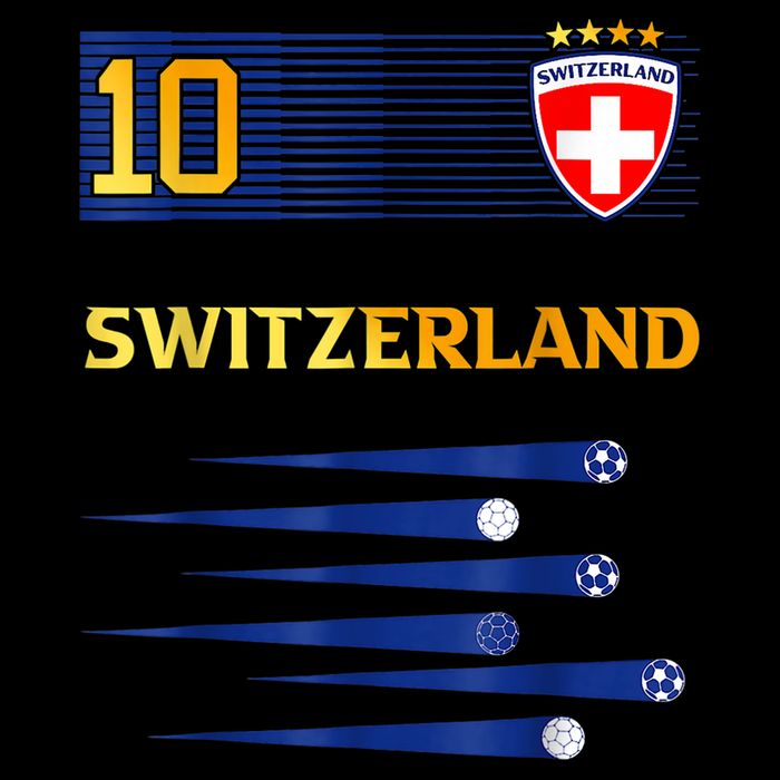 Switzerland Jersey Number ten Swiss Futebol Soccer Drawstring Bag