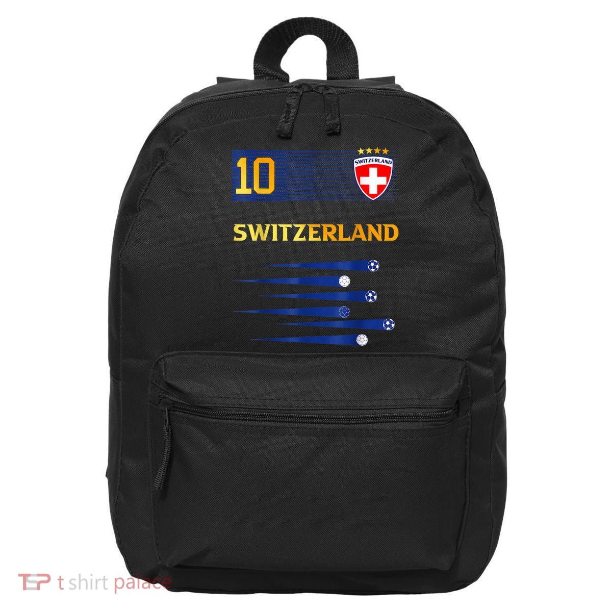Switzerland Jersey Number ten Swiss Futebol Soccer 16 in Basic Backpack