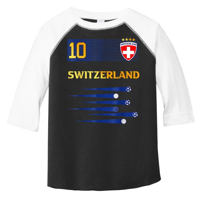 Switzerland Jersey Number ten Swiss Futebol Soccer Toddler Fine Jersey T-Shirt