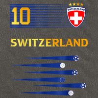 Switzerland Jersey Number ten Swiss Futebol Soccer Cotton Canvas Backpack