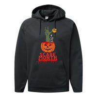 Spooky Jack O Lantern Performance Fleece Hoodie