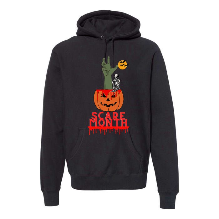 Spooky Jack O Lantern Premium Hoodie