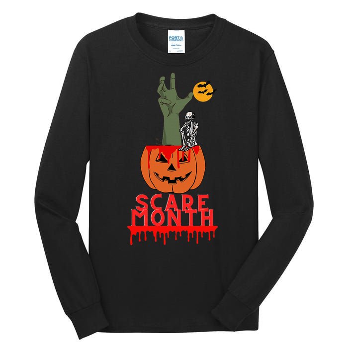 Spooky Jack O Lantern Tall Long Sleeve T-Shirt