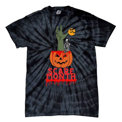 Spooky Jack O Lantern Tie-Dye T-Shirt