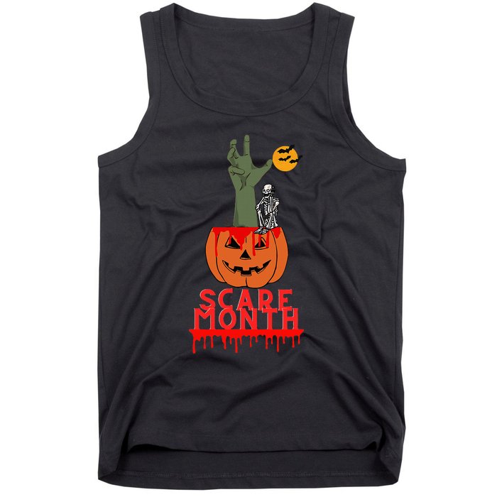 Spooky Jack O Lantern Tank Top