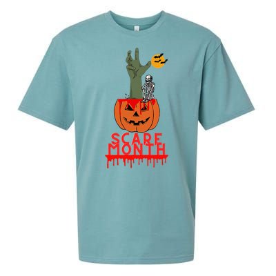 Spooky Jack O Lantern Sueded Cloud Jersey T-Shirt