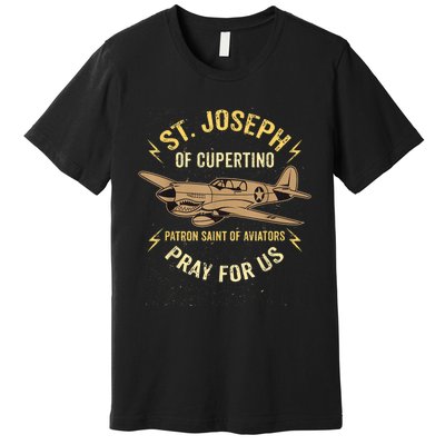 St. Joseph Of Cupertino Patron Saint Of Pilots Aviators Men Premium T-Shirt