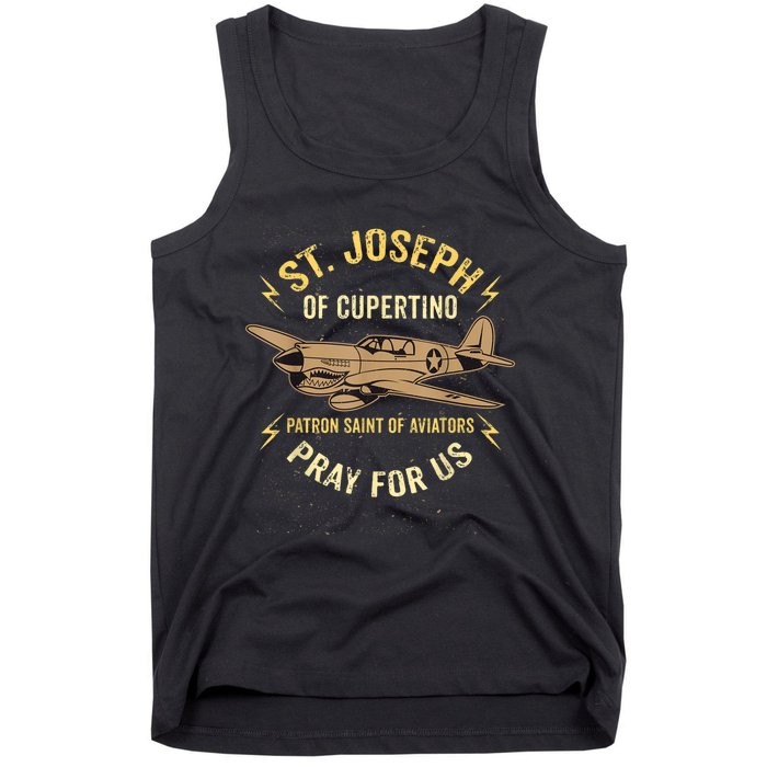 St. Joseph Of Cupertino Patron Saint Of Pilots Aviators Men Tank Top