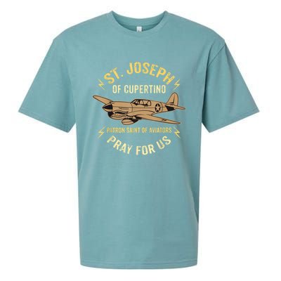 St. Joseph Of Cupertino Patron Saint Of Pilots Aviators Men Sueded Cloud Jersey T-Shirt