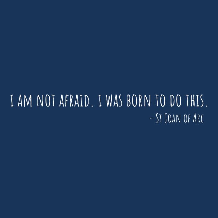 St Joan Of Arc IM Not Afraid. I Was Born To Do This Saint Infant Baby Jersey Bodysuit