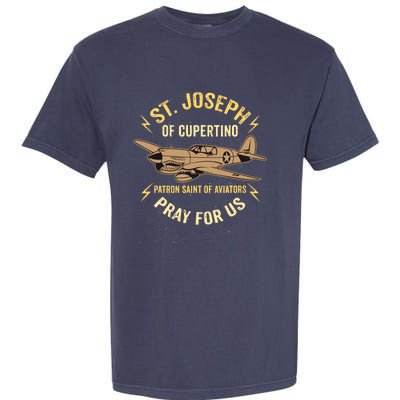 St. Joseph Of Cupertino Saint Of Pilots Aviators Garment-Dyed Heavyweight T-Shirt