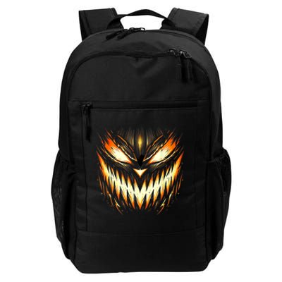 Scary Jack O Lantern Face Carved Pumpkin Halloween Costume Daily Commute Backpack