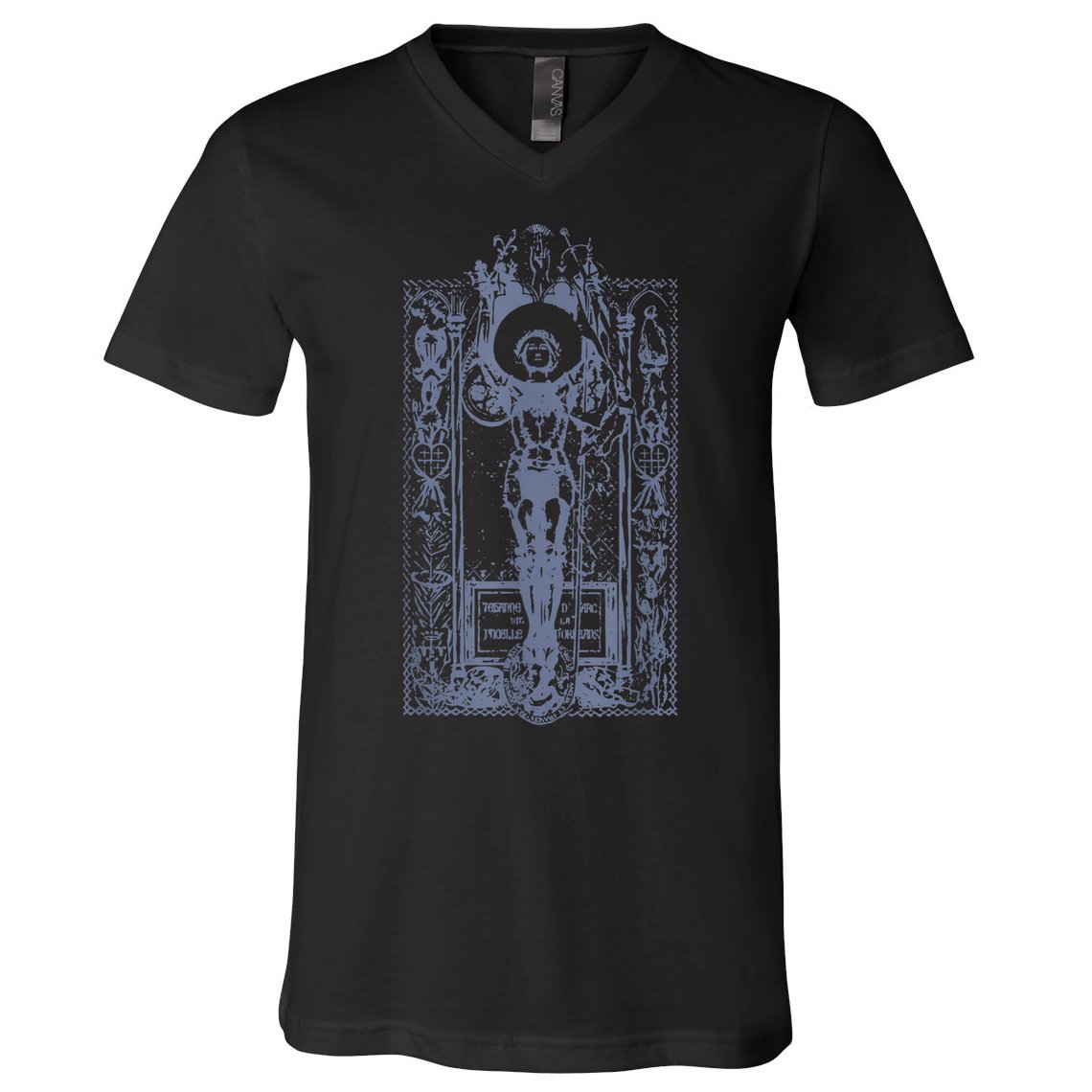 St Joan Of Arc Distressed Vintage Saint Catholic Women V-Neck T-Shirt