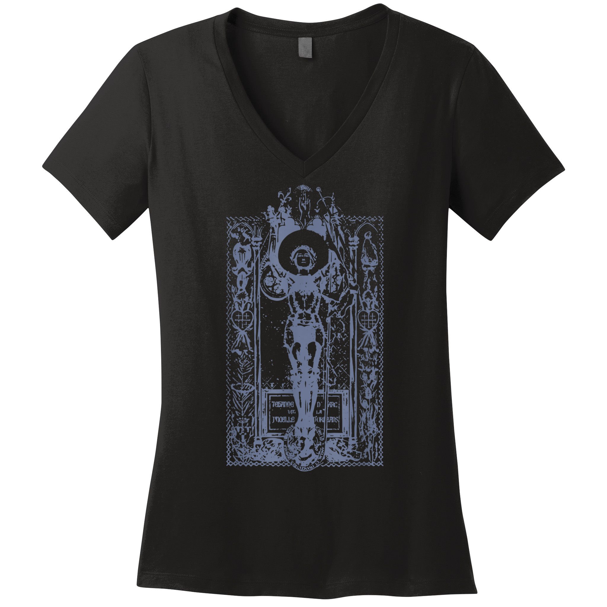 St Joan Of Arc Distressed Vintage Saint Catholic Women Women's V-Neck T-Shirt