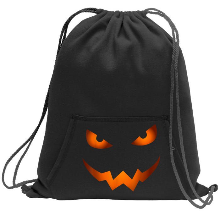 Scary Jack O Lantern Pumpkin Face Halloween Costume Tshirt Sweatshirt Cinch Pack Bag