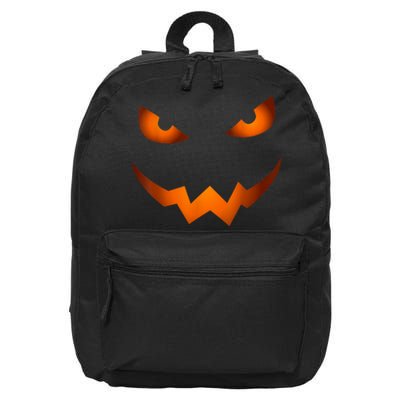 Scary Jack O Lantern Pumpkin Face Halloween Costume Tshirt 16 in Basic Backpack