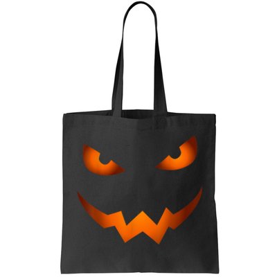 Scary Jack O Lantern Pumpkin Face Halloween Costume Tshirt Tote Bag