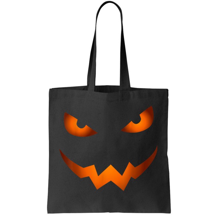 Scary Jack O Lantern Pumpkin Face Halloween Costume Tshirt Tote Bag