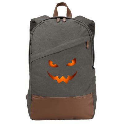 Scary Jack O Lantern Pumpkin Face Halloween Costume Tshirt Cotton Canvas Backpack